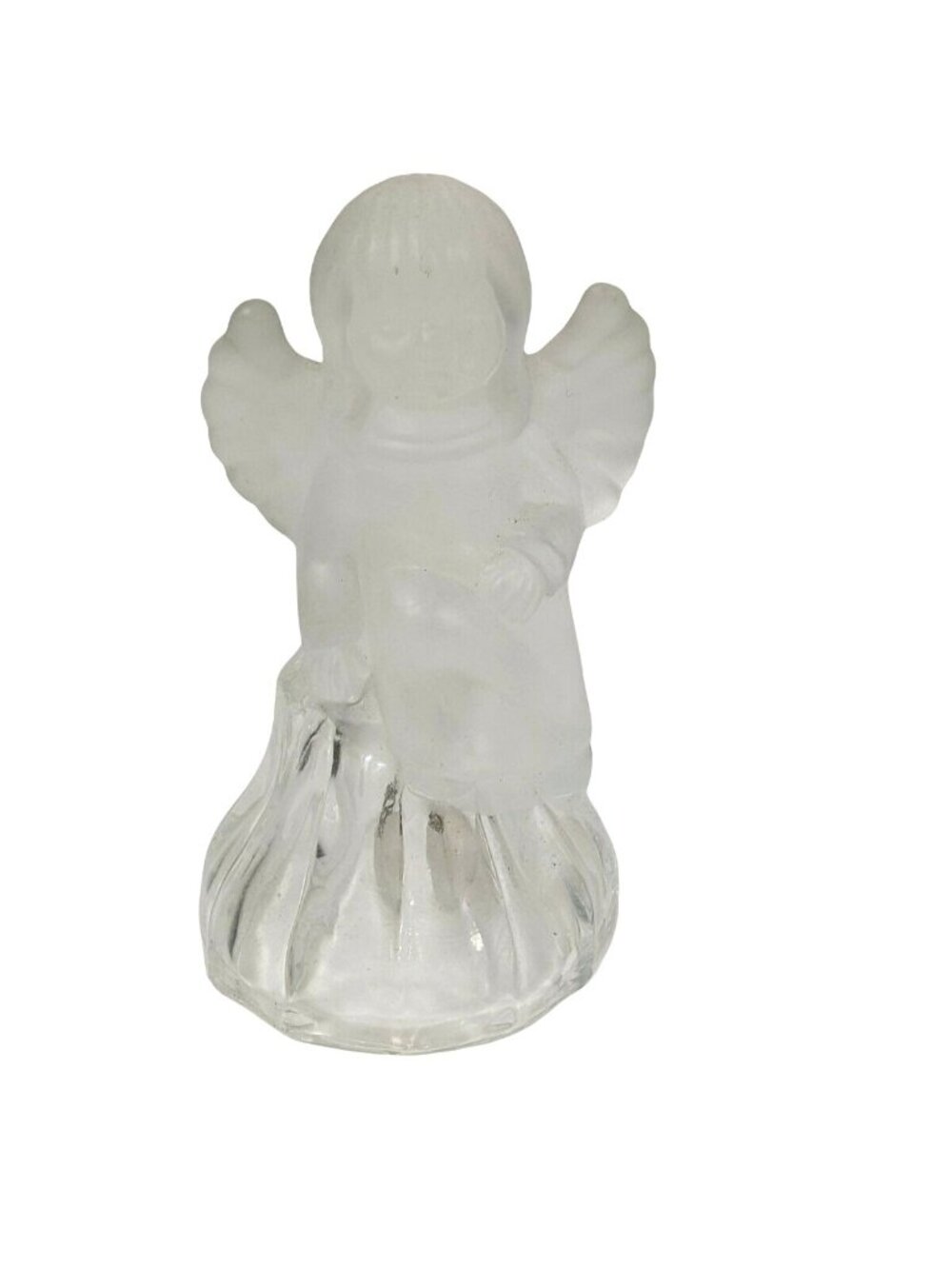Vintage Mikasa Crystal Glass Angel Bell with wings 49b
